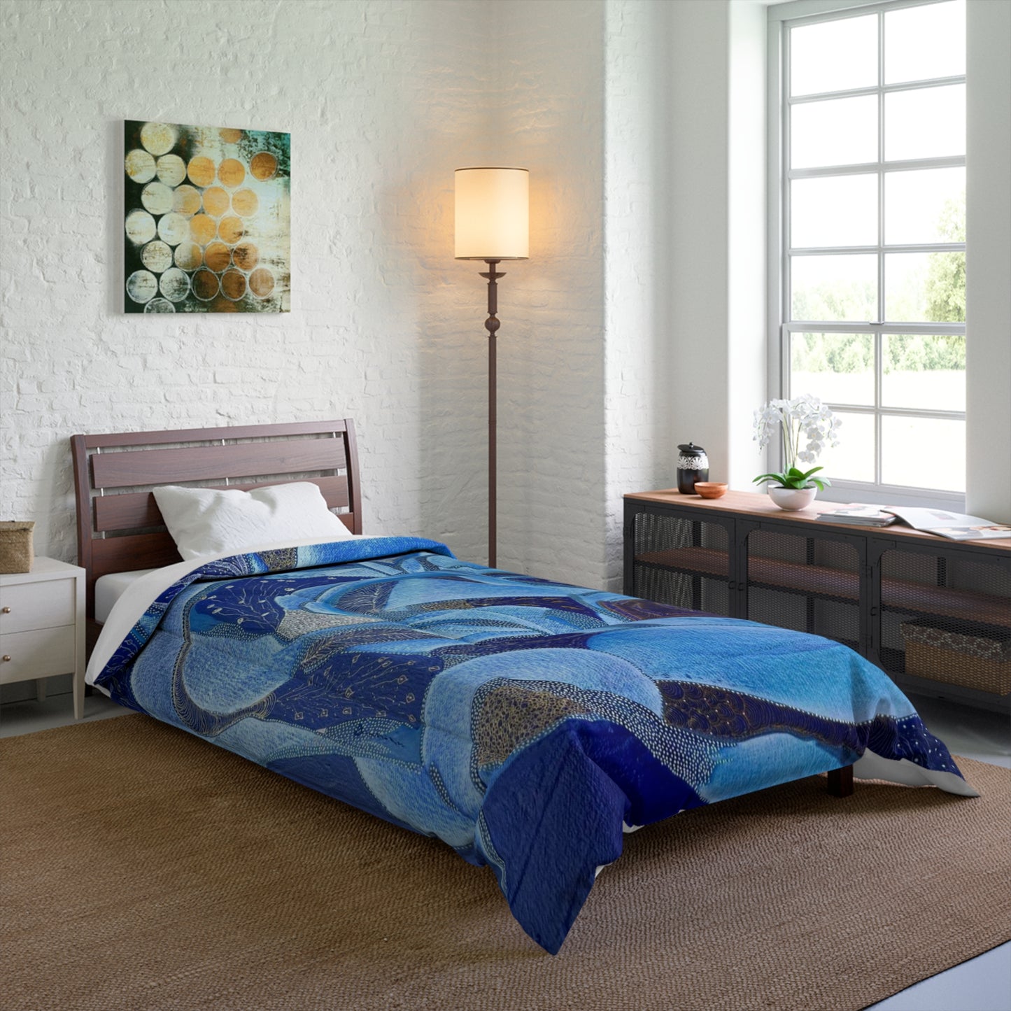 Comforter - Atlantis Fantasy Ocean Underwater World Acrylic Painting Design