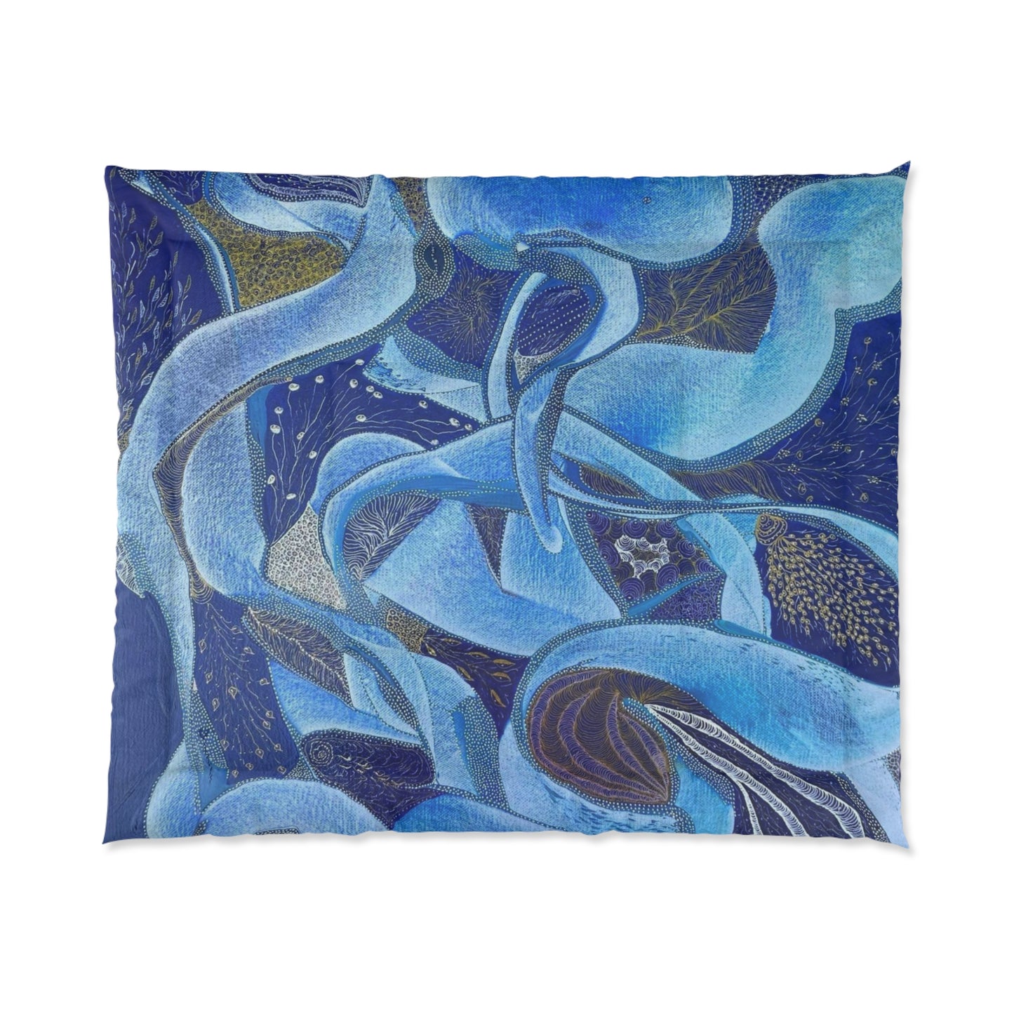 Comforter - Atlantis Fantasy Ocean Underwater World Acrylic Painting Design