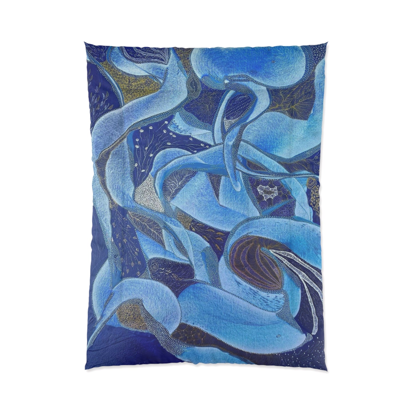 Comforter - Atlantis Fantasy Ocean Underwater World Acrylic Painting Design