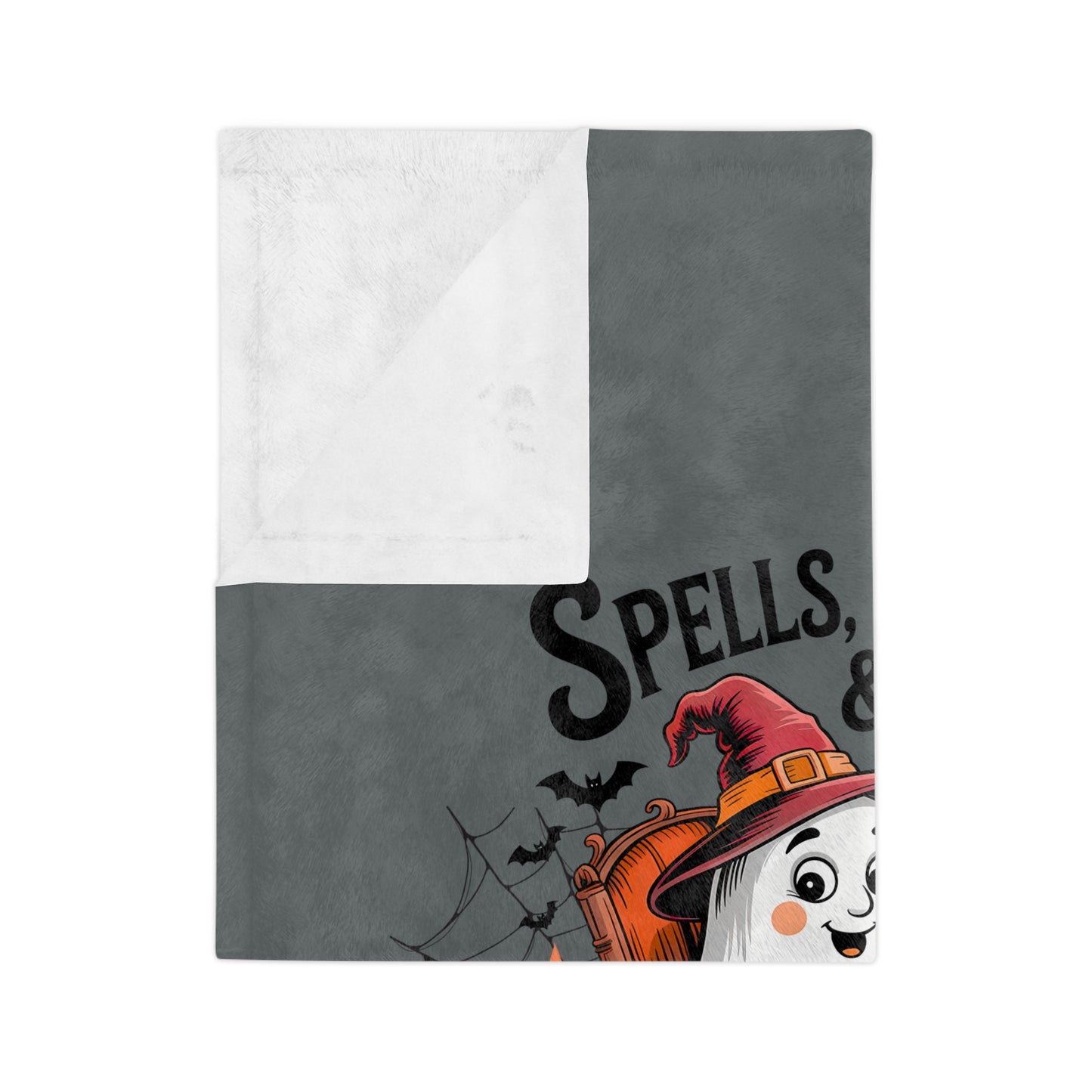 Cozy Halloween Blanket, Spooky Vibes Home Decor, Fall Throw Blanket, Ghost Reading Blanket, Perfect for Fall Gatherings, Trick or Treat