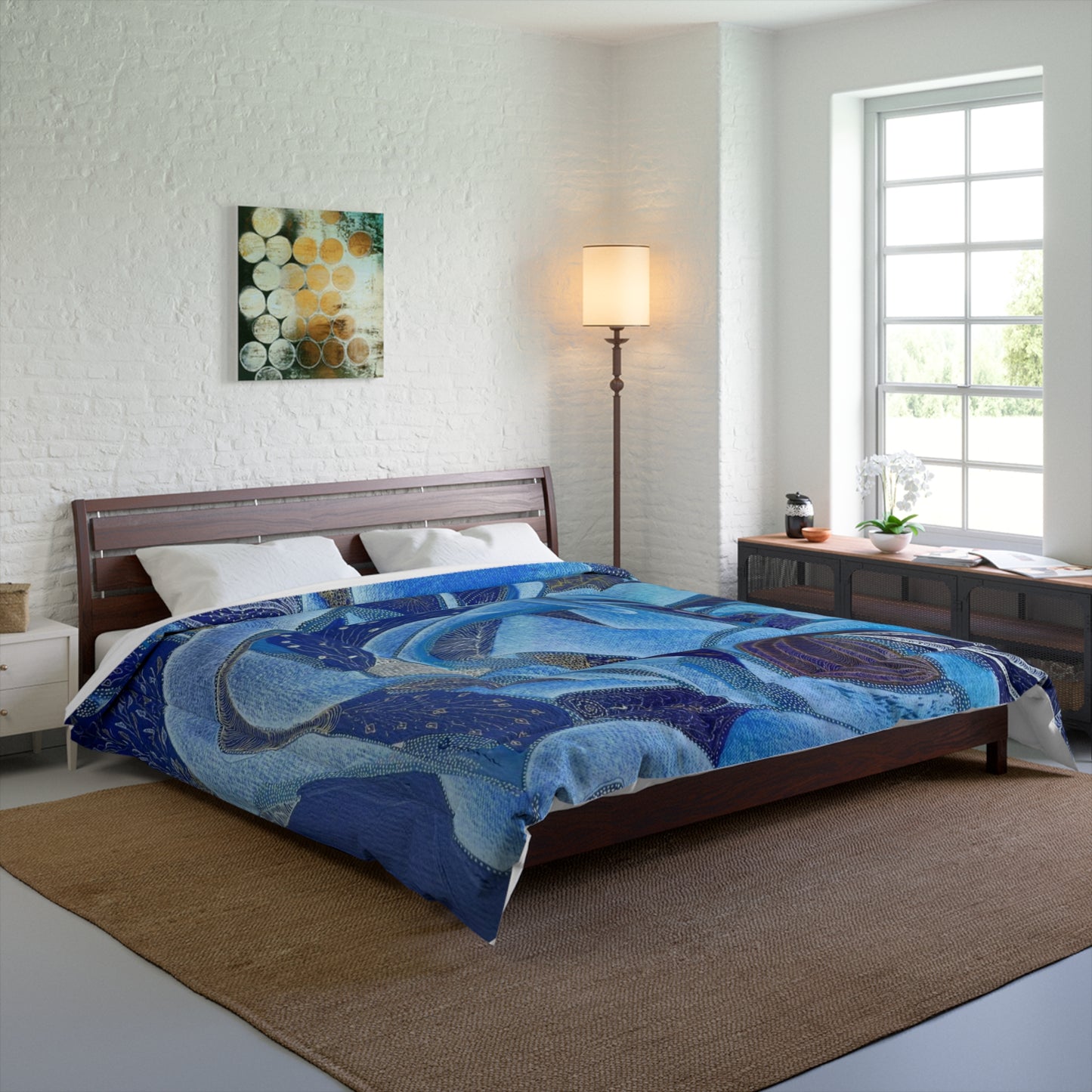 Comforter - Atlantis Fantasy Ocean Underwater World Acrylic Painting Design