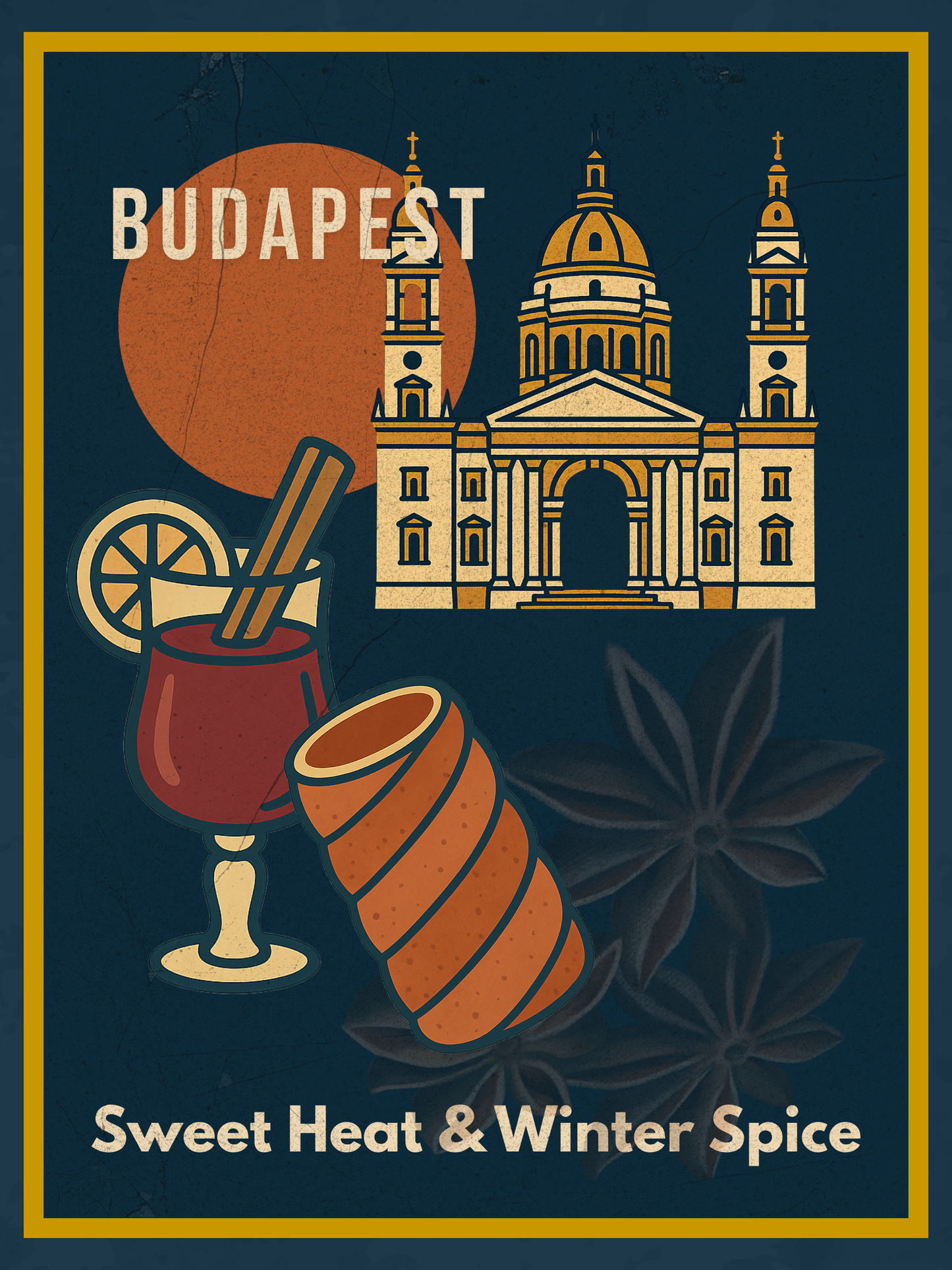 Budapest Urban Gastro – Sweet Heat & Winter Spice Poszter (Premium Matt)