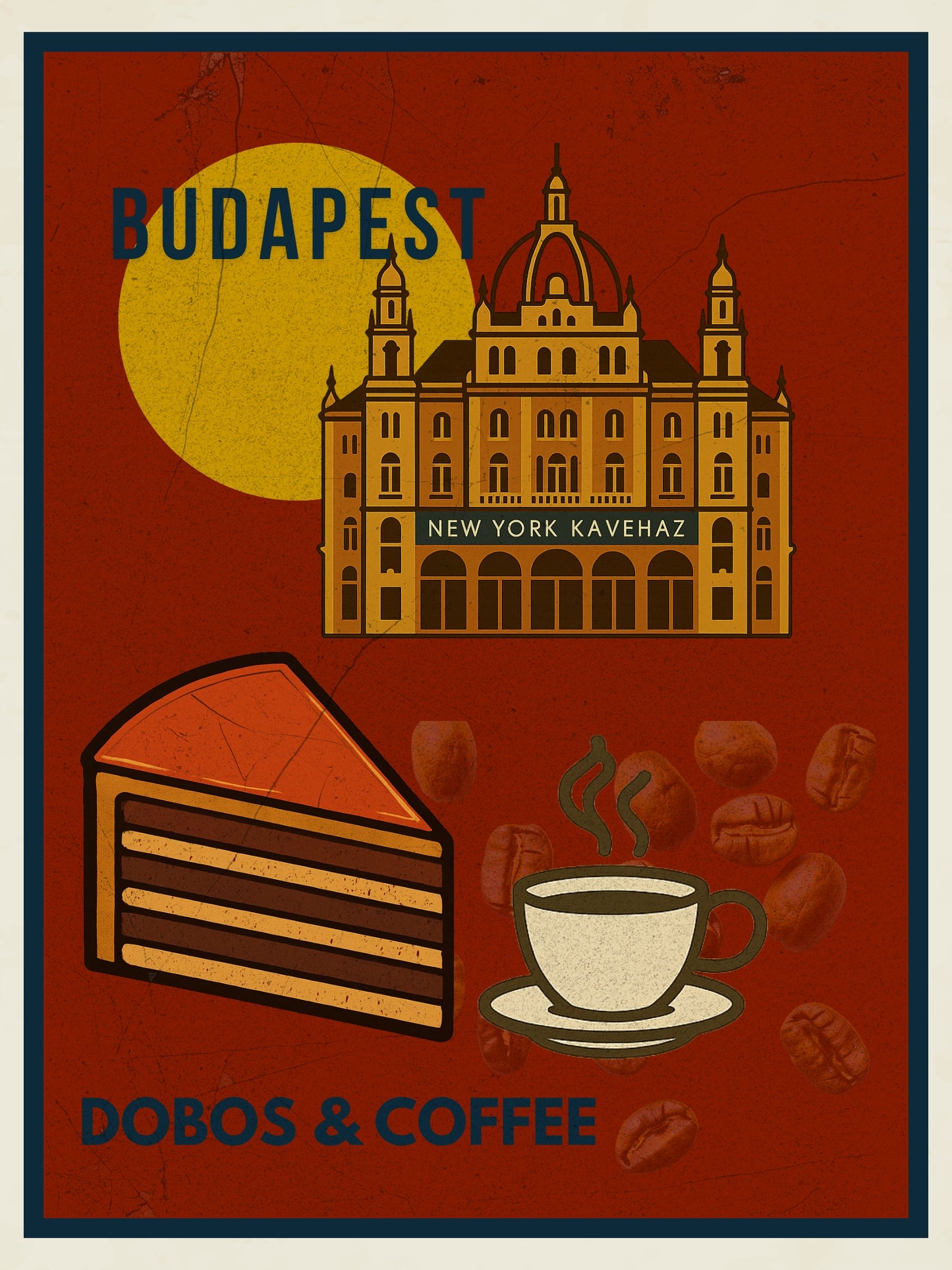 Budapest Urban Gastro – Dobos & Coffee (Digital Poster)