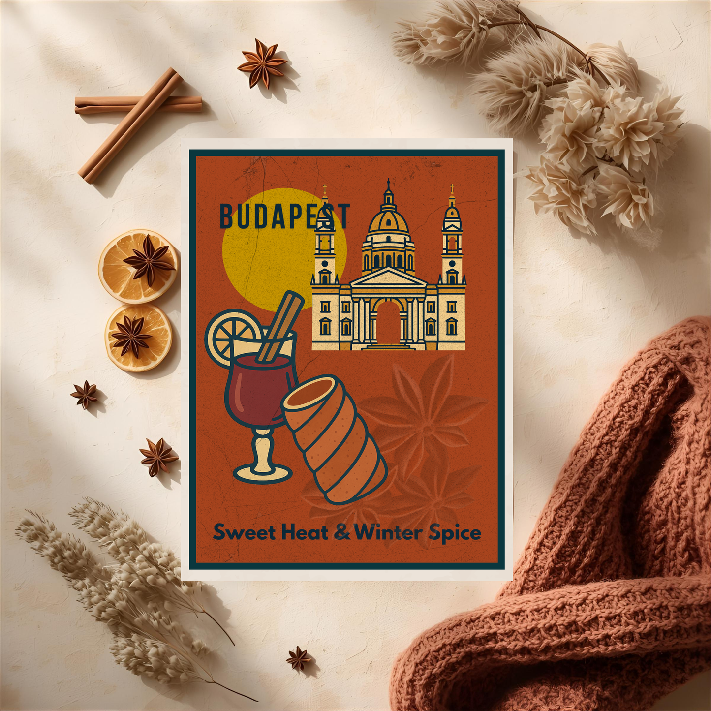 Budapest Urban Gastro – Sweet Heat & Winter Spice Poszter (Premium Matt)
