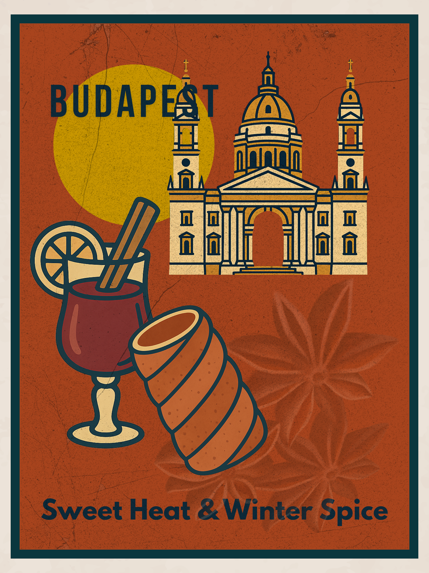 Budapest Urban Gastro – Sweet Heat & Winter Spice Poszter (Premium Matt)