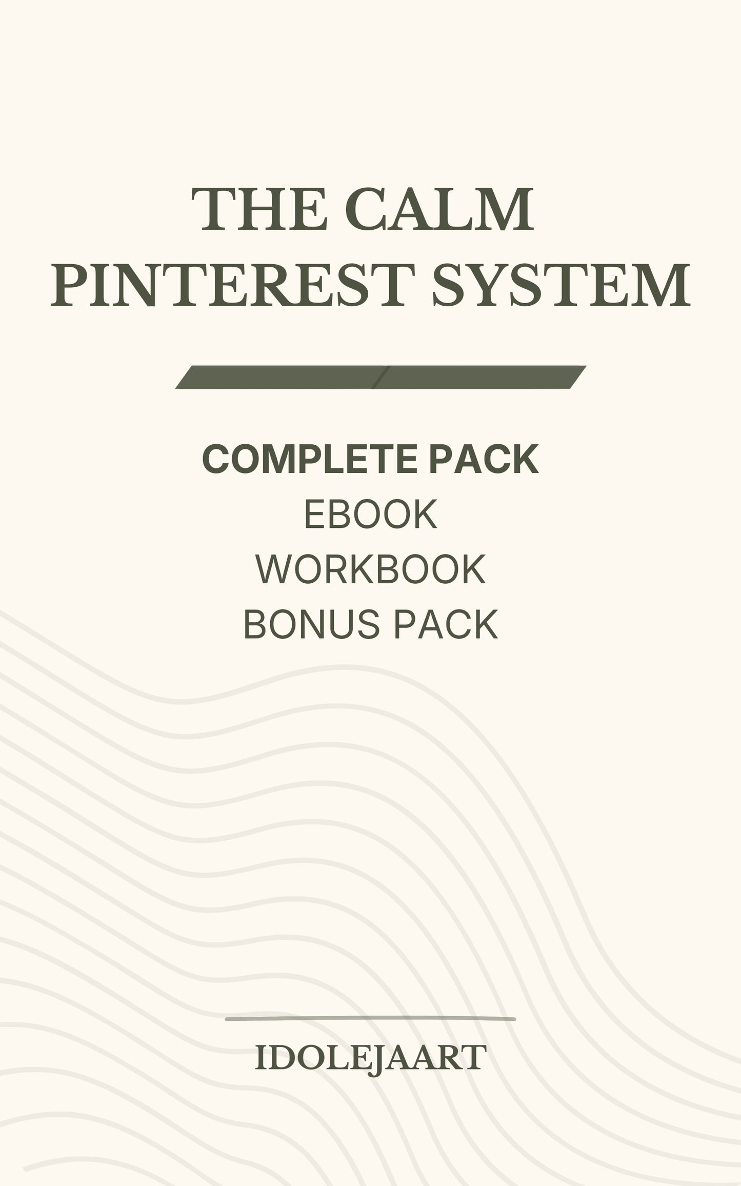 Pinterest strategy ebook for creators – The Calm Pinterest System digital guide - Complete Pack
