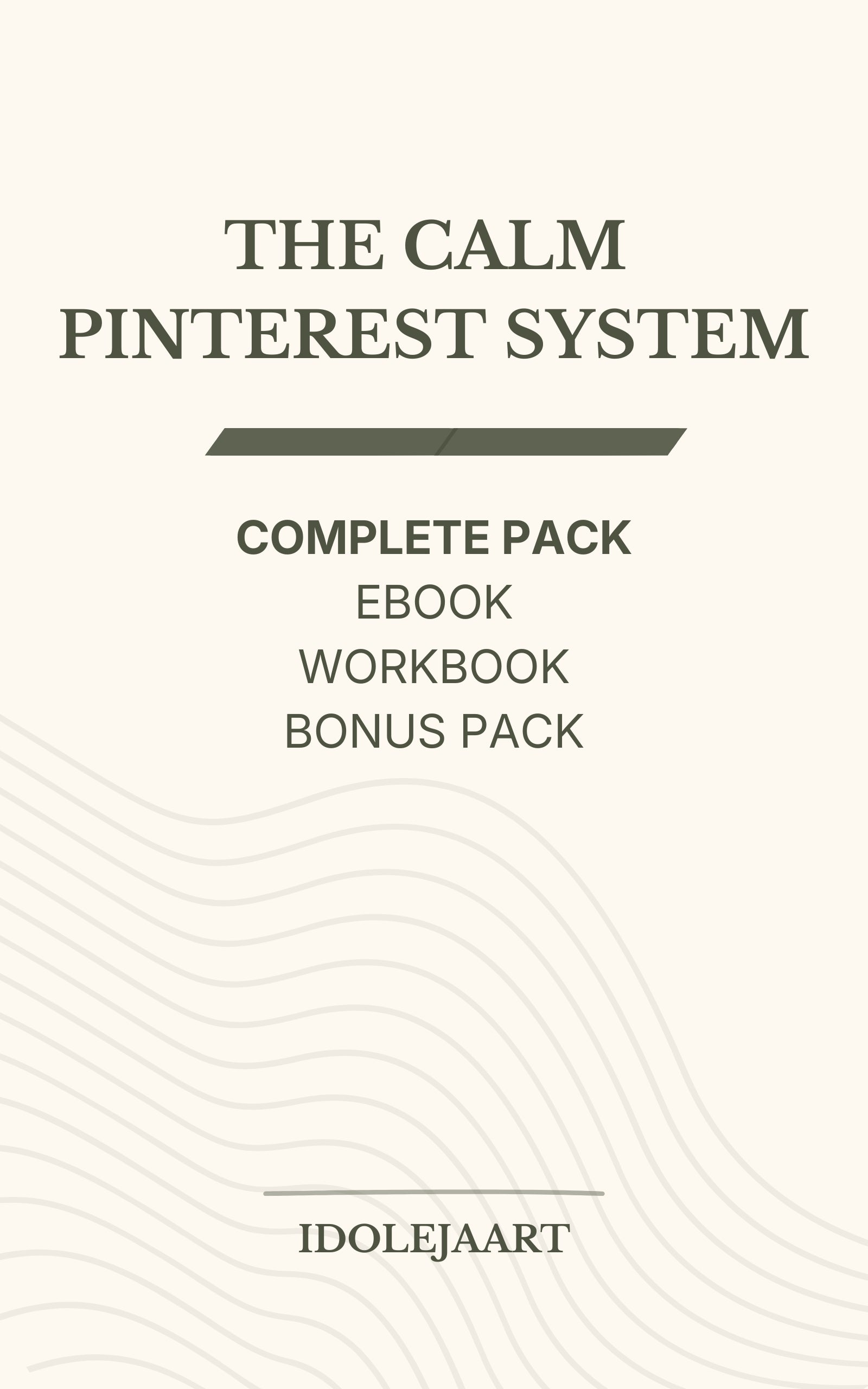 Pinterest strategy ebook for creators – The Calm Pinterest System digital guide - Complete Pack
