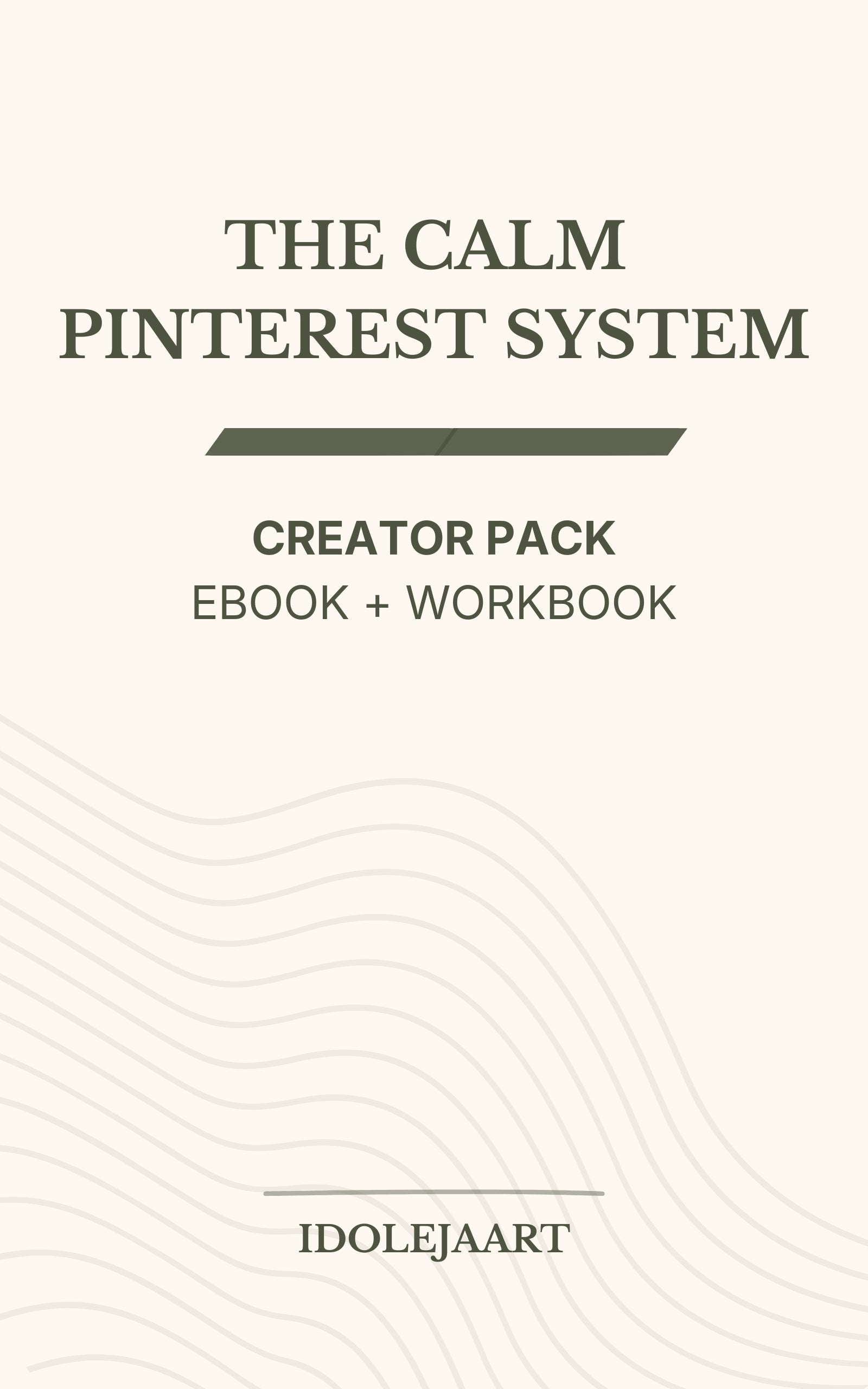 Pinterest strategy ebook for creators – The Calm Pinterest System digital guide - Creator Pack
