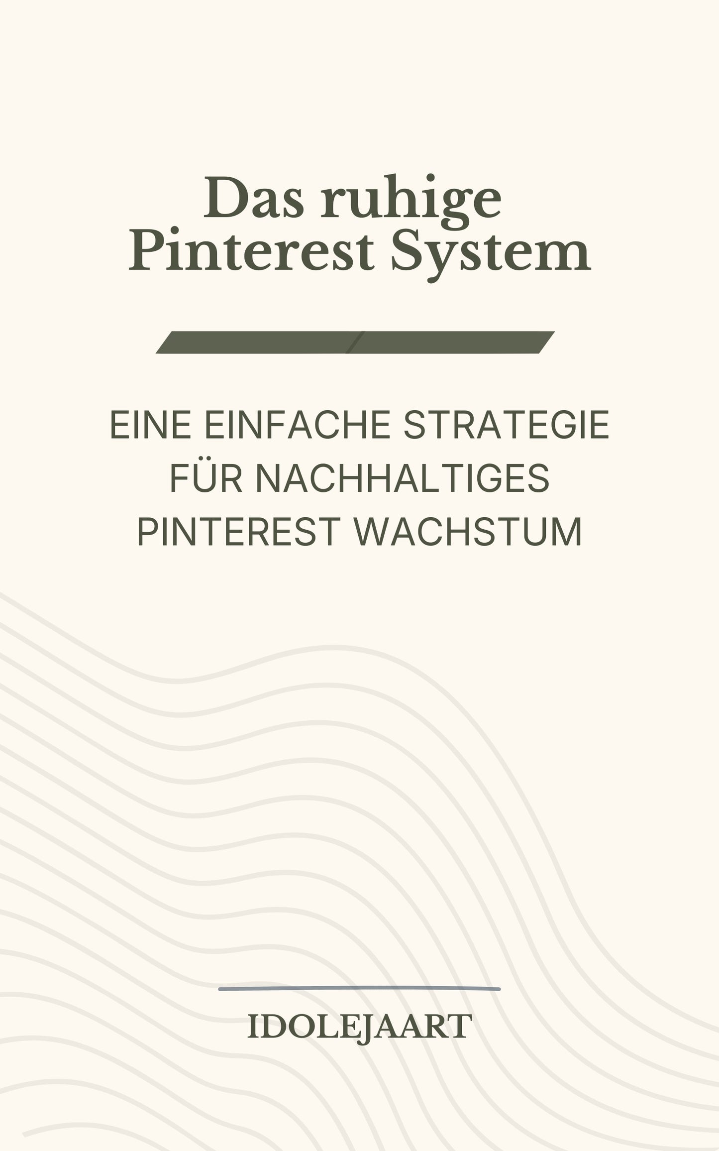 Das ruhige Pinterest System Ebook Mockup – Pinterest Strategie für Creator