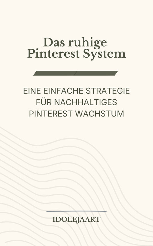 Das ruhige Pinterest System Ebook Mockup – Pinterest Strategie für Creator