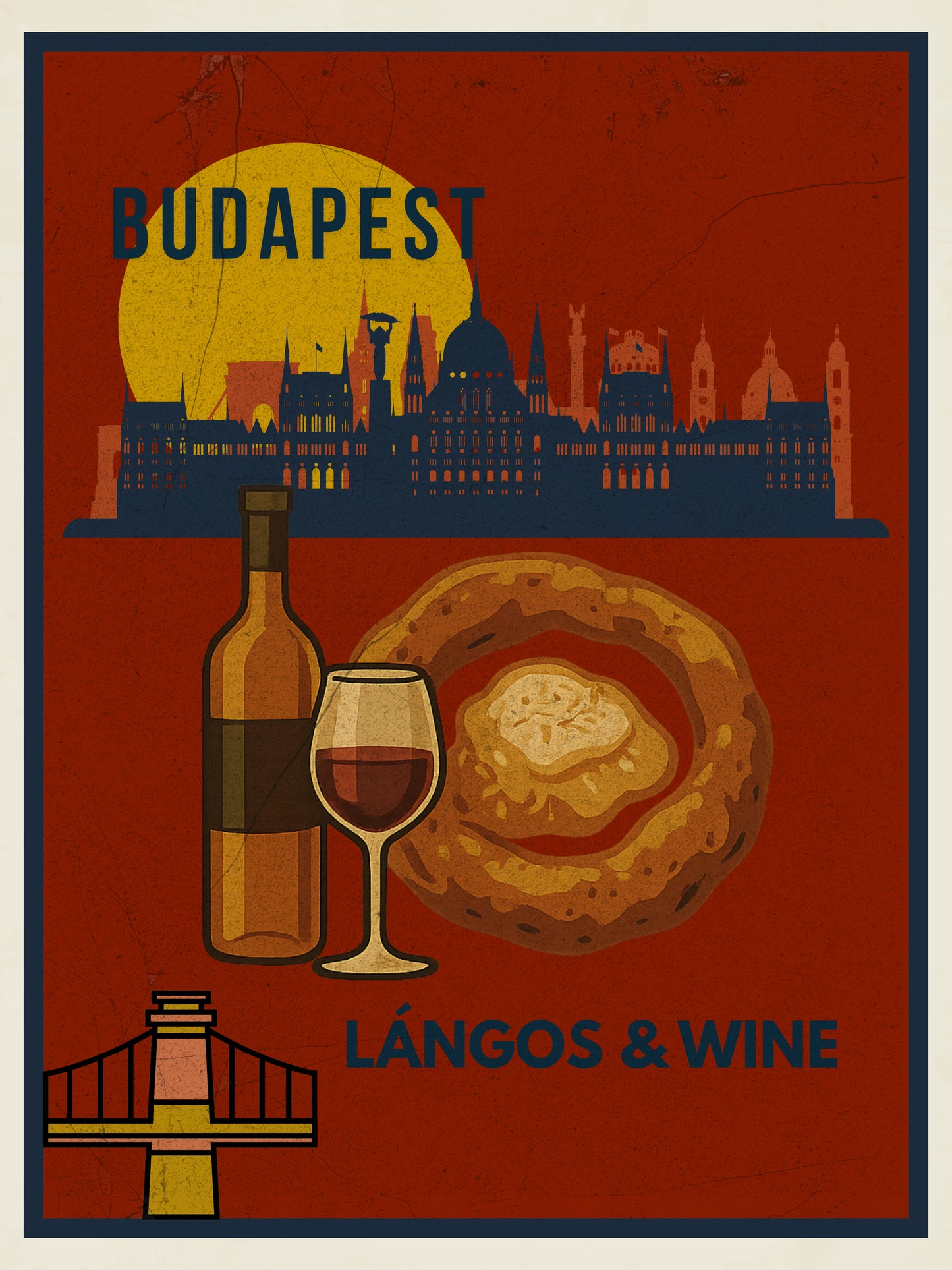 Lángos & Wine - Budapest Urban Gastro Poster